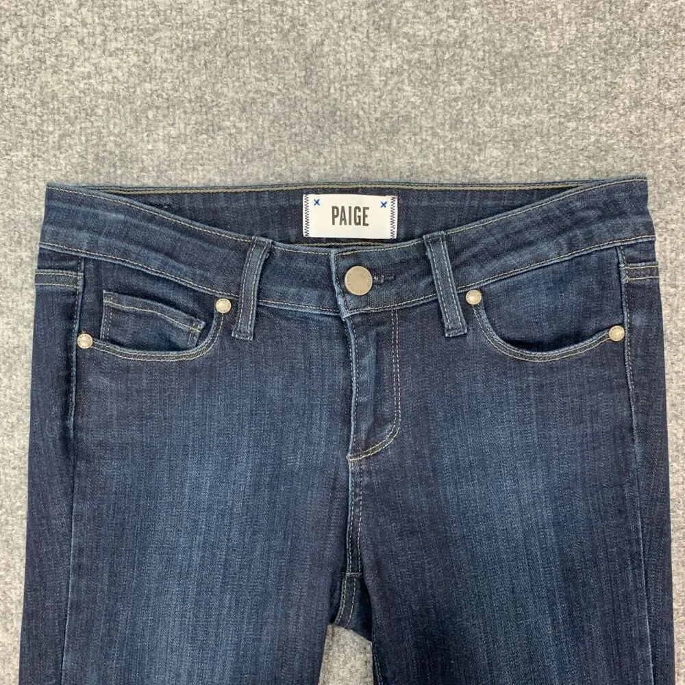 Paige Jean Womens 26 Trinity Wash Blue Cotton Stretch Denim Verdugo Ankle Skinny